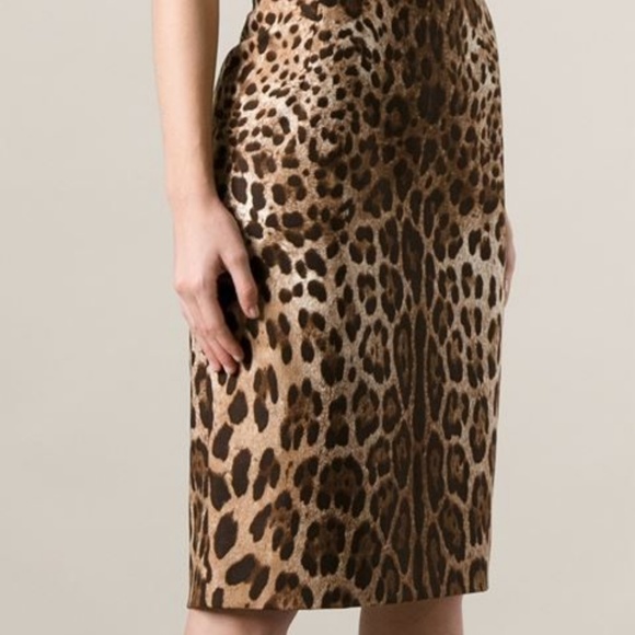 Dolce & Gabbana | Skirts | Dolce Gabbana Silk Leopard Pencil